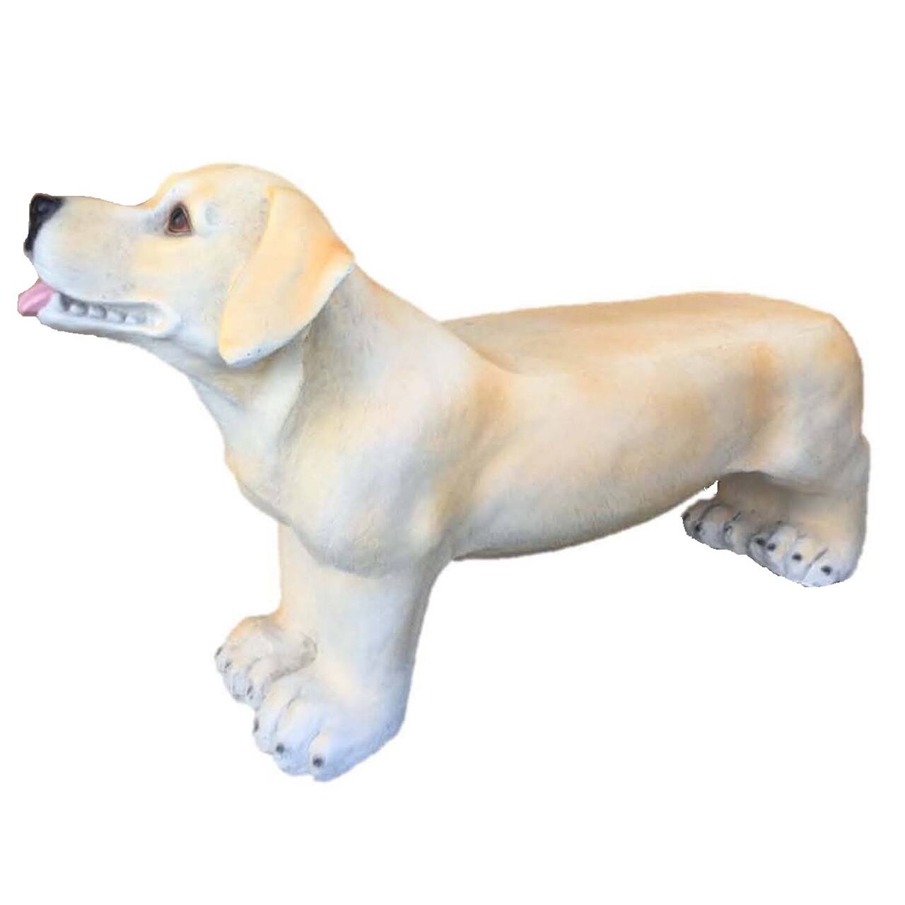 Santa's Workshop 32" Yellow Labrador Bench